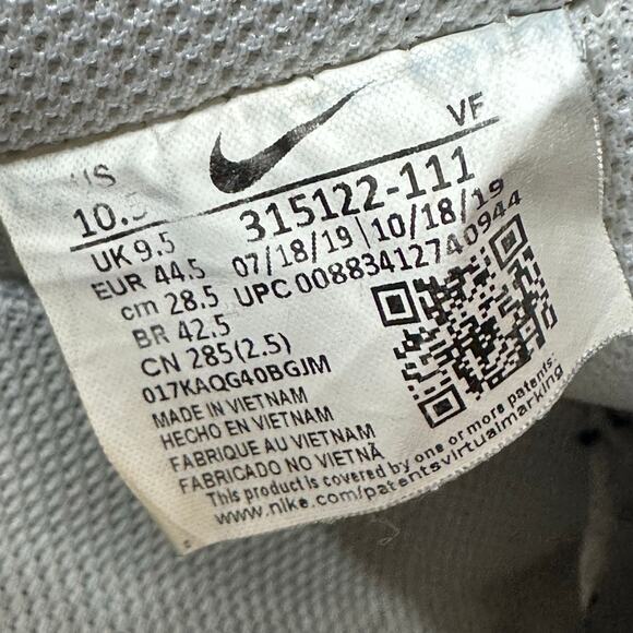 Nike Air Firce 1 Low Mens Triple White Sneaker Shoes 315122 Size 10.5 main image 4